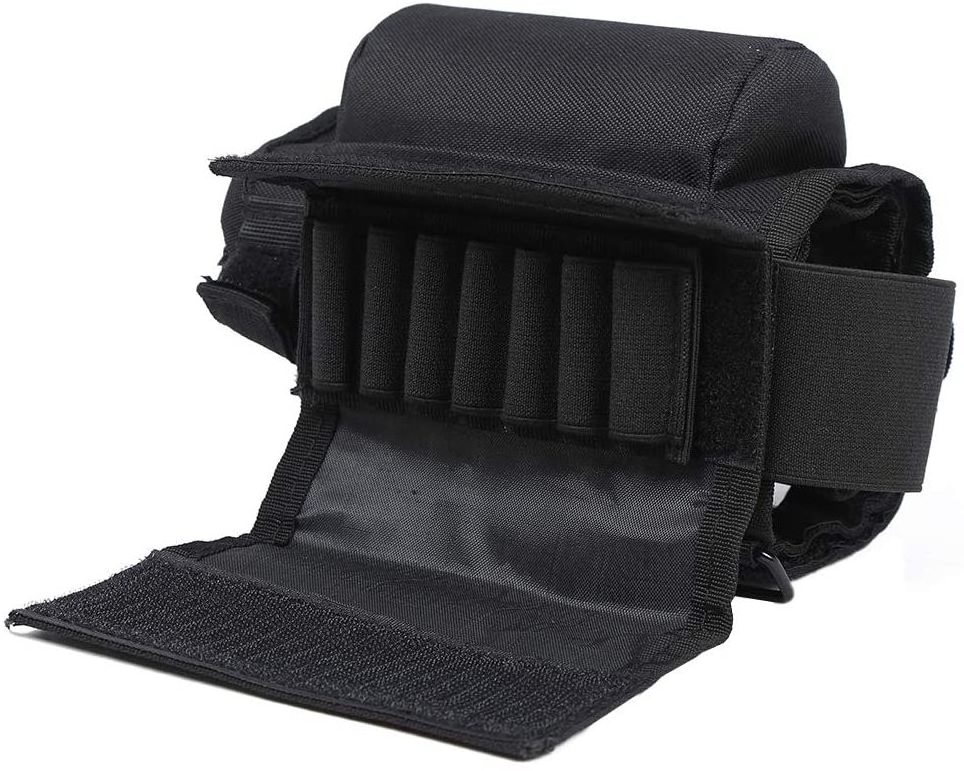 Hunting Shooting Tactical Cheek Rest Pad Ammo Pouch with 7 Shells Holder