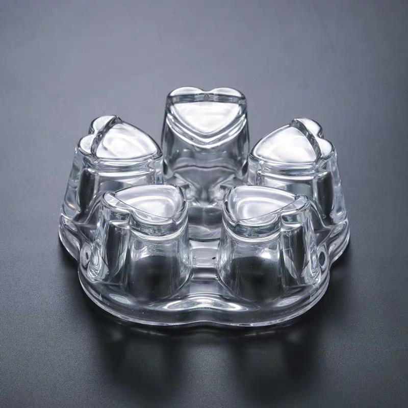 Heat resistant High-grade round shaped glass teapot heating warmer base