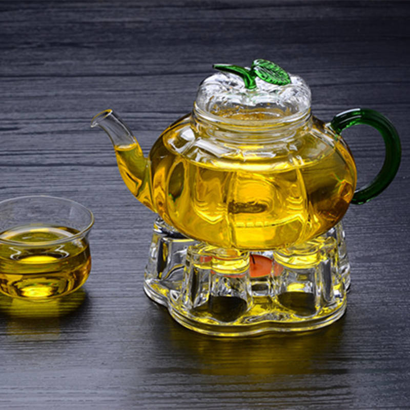 Heat resistant High-grade round shaped glass teapot heating warmer base