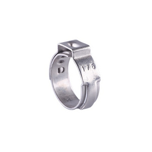 304 stainless steel single ear stepless hydraulic hose clamp