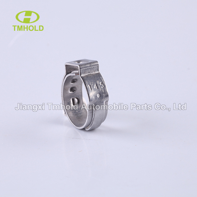 304 stainless steel single ear stepless hydraulic hose clamp