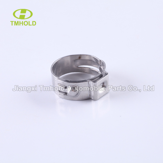 304 stainless steel single ear stepless hydraulic hose clamp