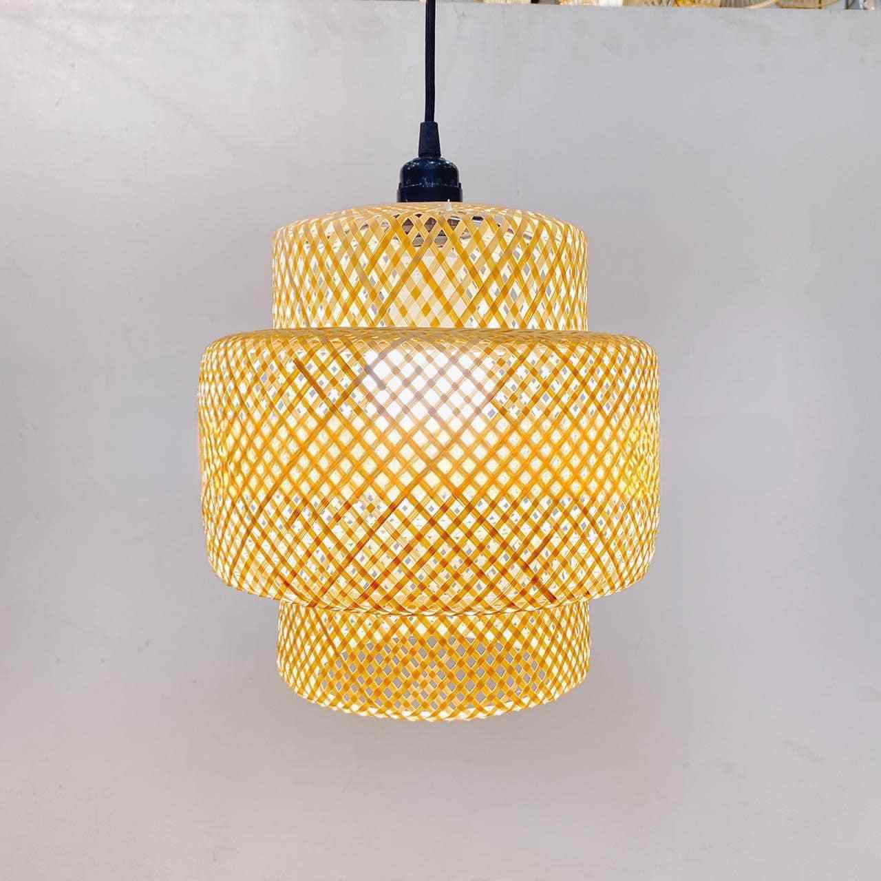 Rattan Light Bamboo Hanging Handmade Lampshade chandelier ceiling light 100% natural material