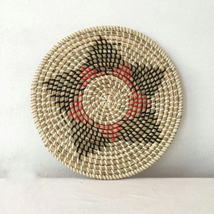 Wall Decoration Home Decor Round Hand Woven Hanging Crafts Decor Seagrass Wall Basket