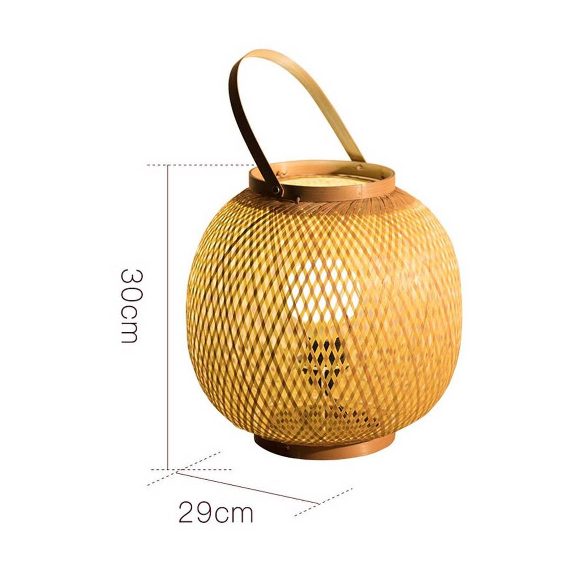 Bamboo Lamp Shade Chandelier Lamp Lampshade E27 Japanese Style Light  Shade for Table Lamp Floor Light Accessory Light Green