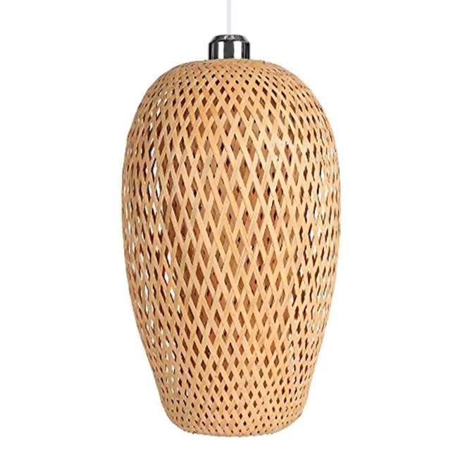 Wicker Lampshade Pendant Lighting Mid Century Modern Bamboo Light Chandelier Lamp Rattan Light Fixture