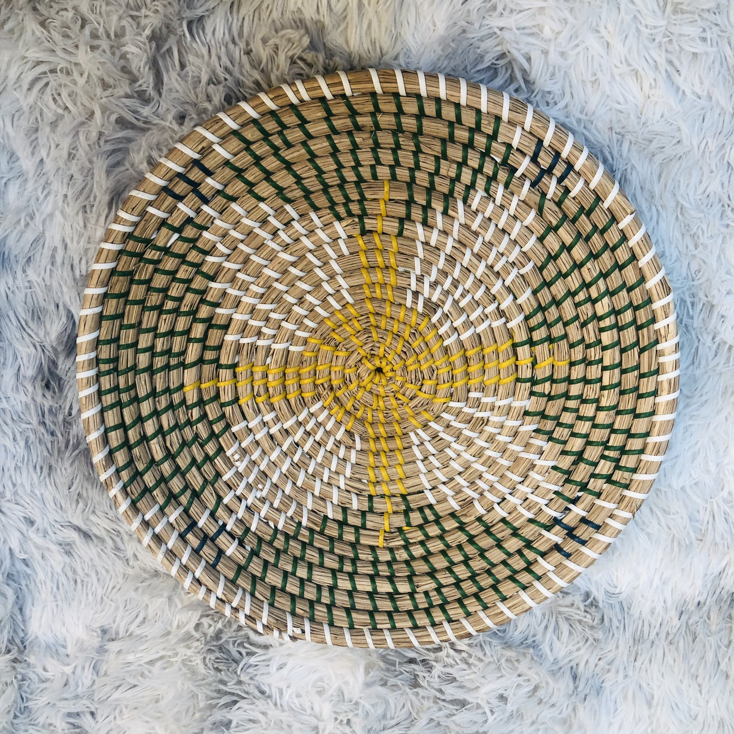 Wall Decoration Home Decor Round Hand Woven Hanging Crafts Decor Seagrass Wall Basket