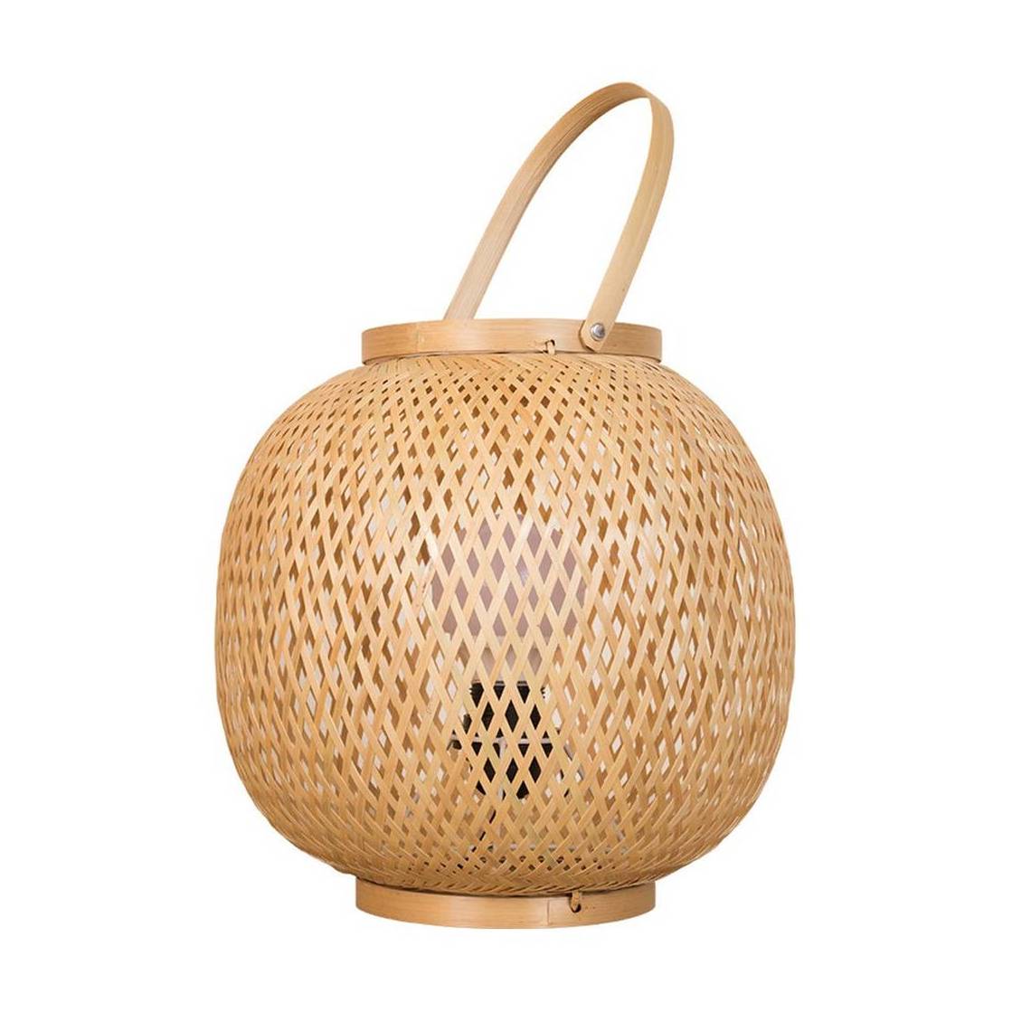 Bamboo Lamp Shade Chandelier Lamp Lampshade E27 Japanese Style Light  Shade for Table Lamp Floor Light Accessory Light Green