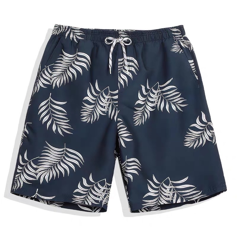 Hawaiian Printed Polyester Waterproof Breathable Peach Skin Microfiber Fabric for Boardshorts