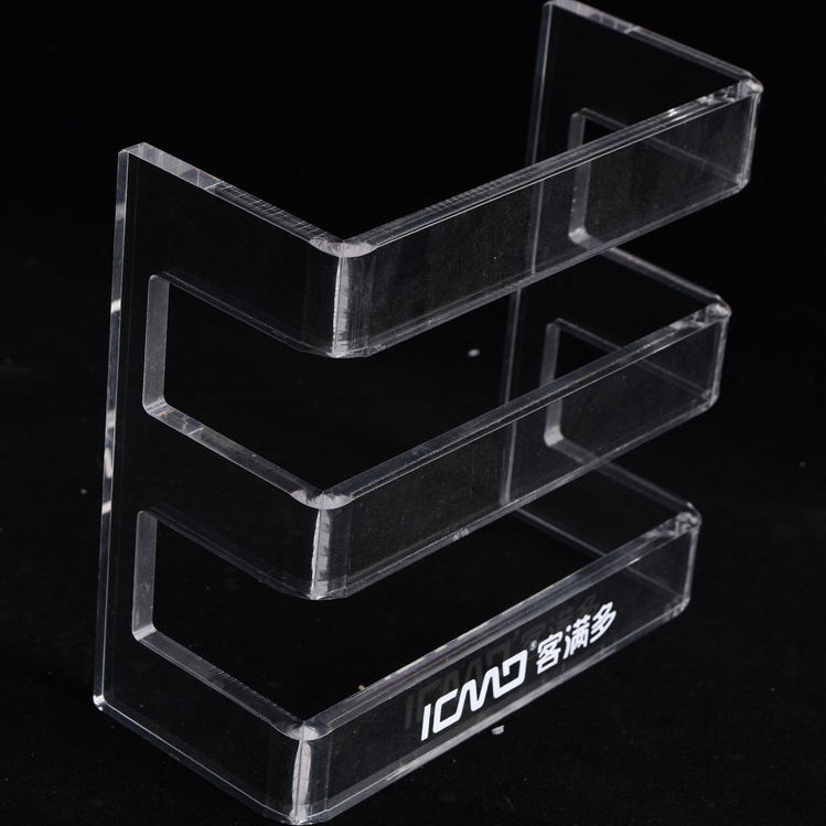 Tmj-987 Retail Store Small Product Counter Display Box Holder Pegboard 3 Tier Table Top Paper Display Stand