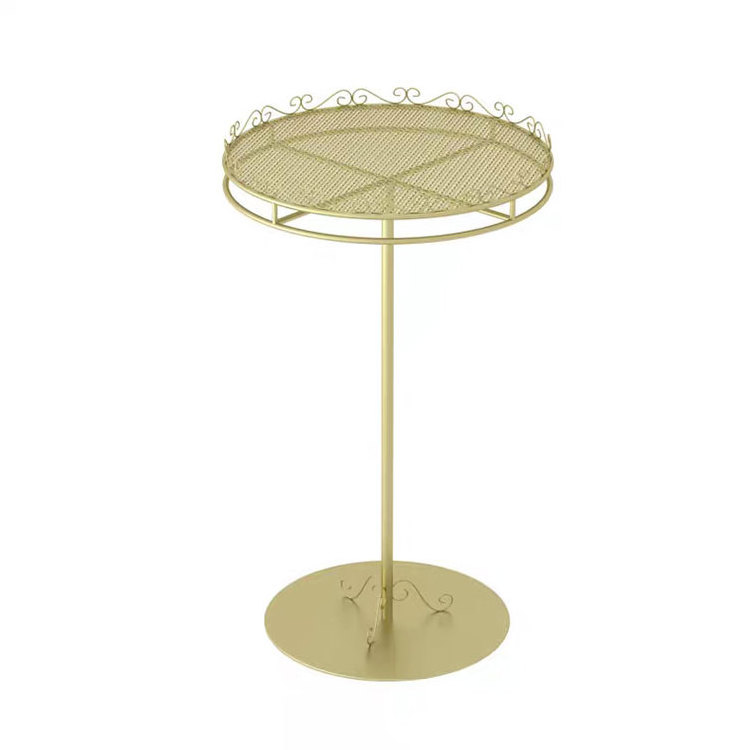 TMJ-2532 Custom Shopping Retail Store Metal Gold Rotating Garment Clothing Hanging Display Stand Rack