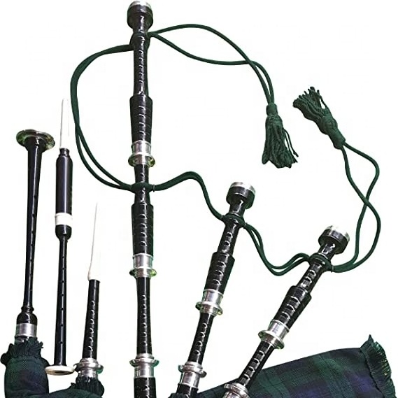 Scottish Great  Set of Full Size Great Highland Bagpipe Rosewood Standard Bore Fully Combed and Beaded Highland Bagpipe