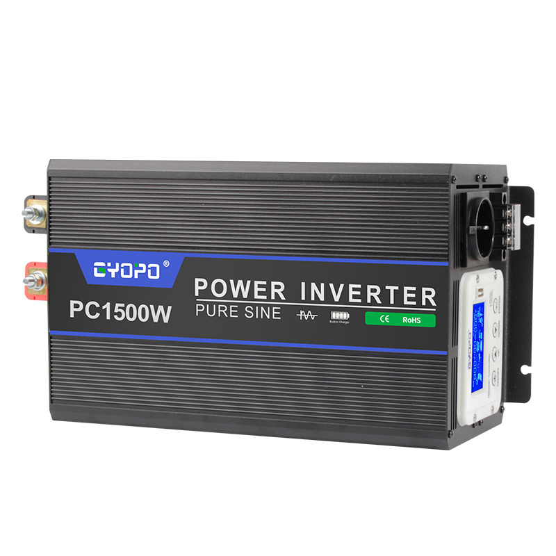 Gyopo 1500va ups power inverter home 12v220v battery charger 20A 30A and built in transfer switch