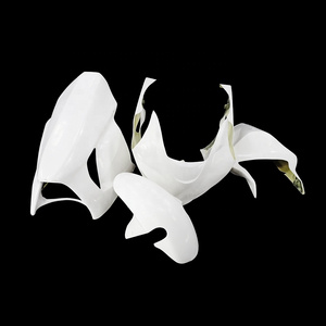 Motorcycle Fiberglass Race Fairing Bodywork Body kit For GSXR1000 2003 2004 With Race tail White Gelcoat