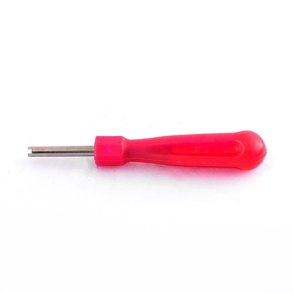 Custom steel plastic clip screwdriver tire repair valve stem installer  tire valve removal tool