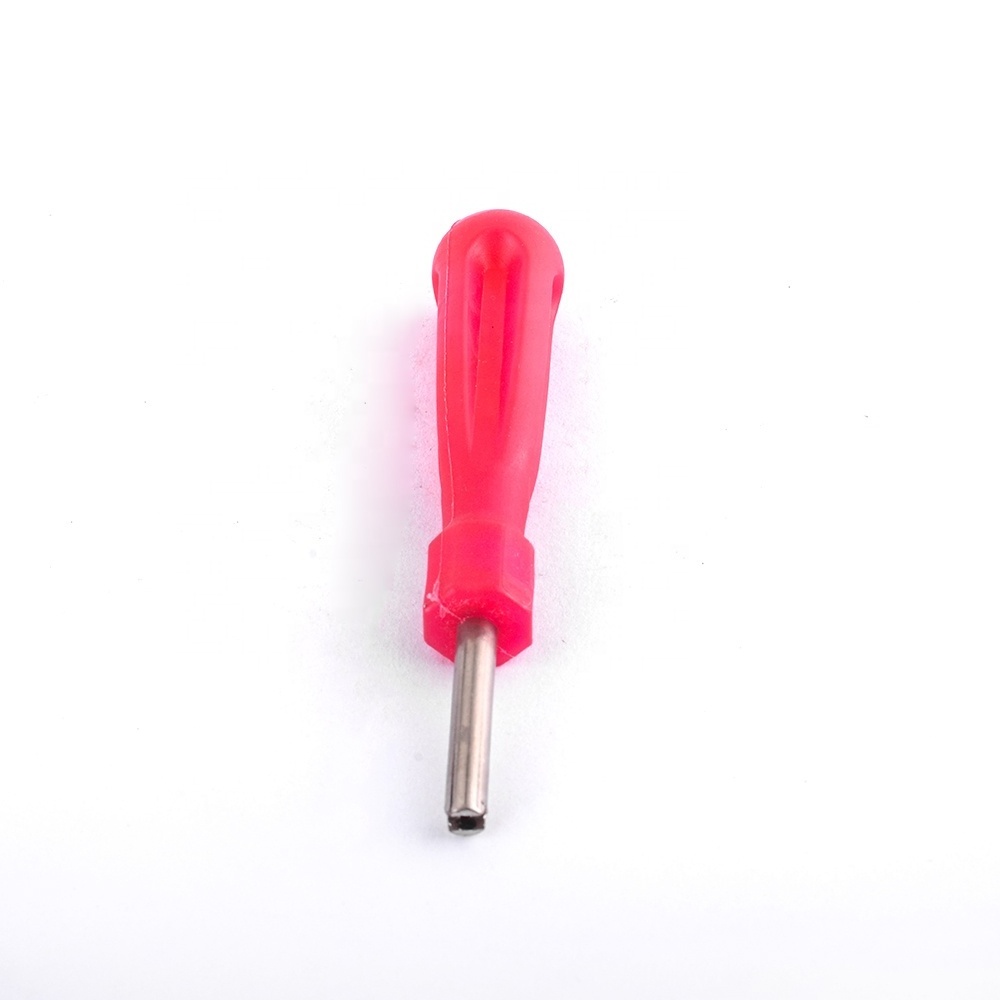 Custom steel plastic clip screwdriver tire repair valve stem installer  tire valve removal tool