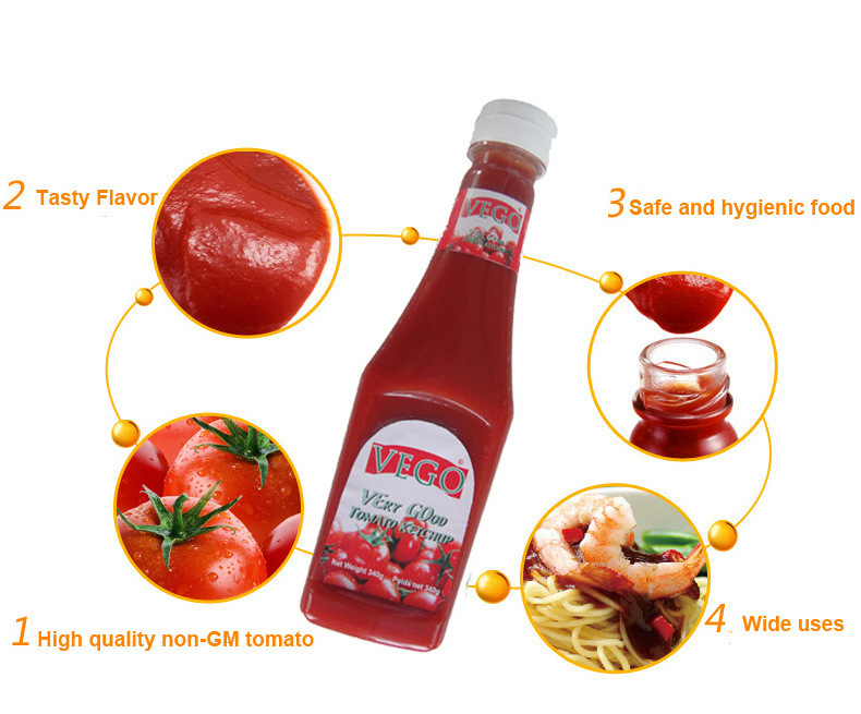 Alfa Tomato Ketchup with 340g and 5L Packing