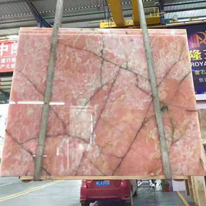 Factory Price Luxury Pink Onyx Marble Flooring Wall Tiles for Home Hotel Decoration