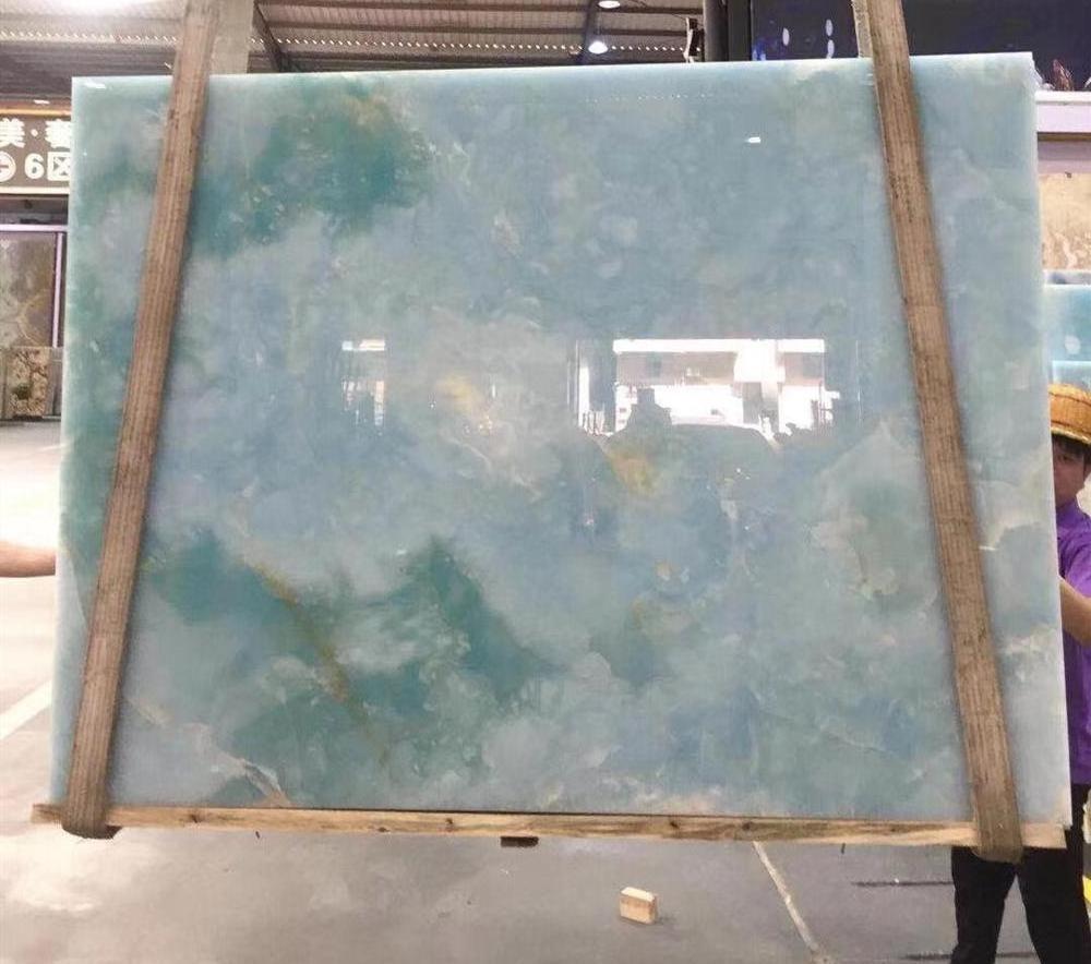 Natural Blue Agate Onyx Stone Price Marble Blue Onyx Slabs