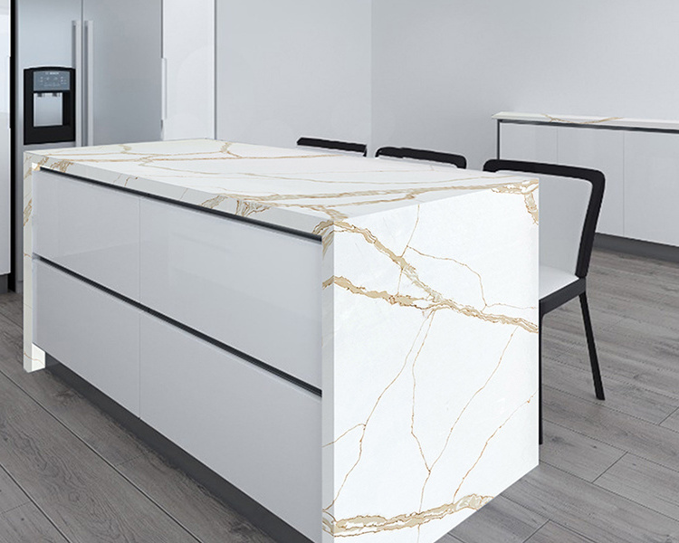 TMZ ODM/OEM Quartzo home Decoration white quartz  5017 Calacatta Gold artificial calacatta gold quartz stone price for tops