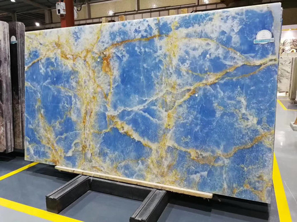 United State blue onyx slabs for countertops wall floor tiles