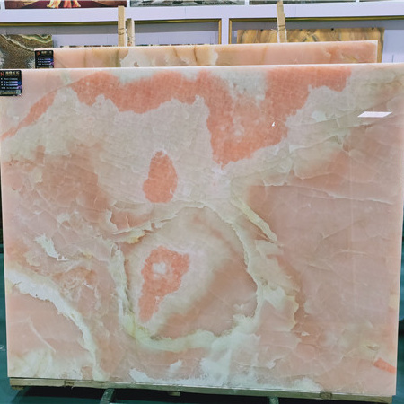 Factory Price Luxury Pink Onyx Marble Flooring Wall Tiles for Home Hotel Decoration