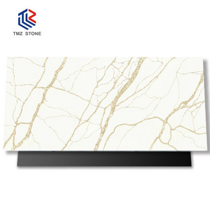 TMZ ODM/OEM Quartzo home Decoration white quartz  5017 Calacatta Gold artificial calacatta gold quartz stone price for tops