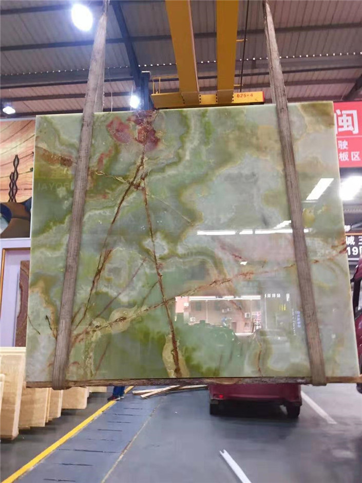 supplier wholesale Natural Stone polished marble stone Green onyx slabs