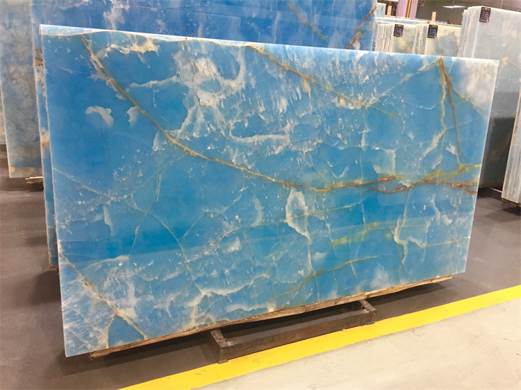 TMZ OEM/ODM onix Onice Top Blue Onyx Stone For Floor Countertop Blue Onyx Marble