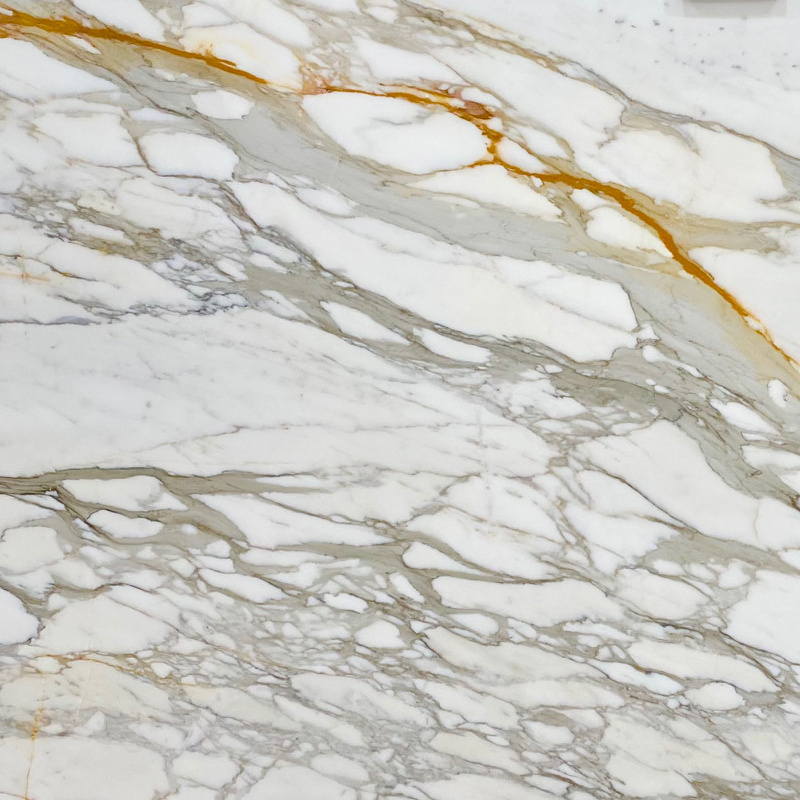 Premium Quality 2500x1300mm Calacatta Gold Marble Slab for Kitchen Countertop