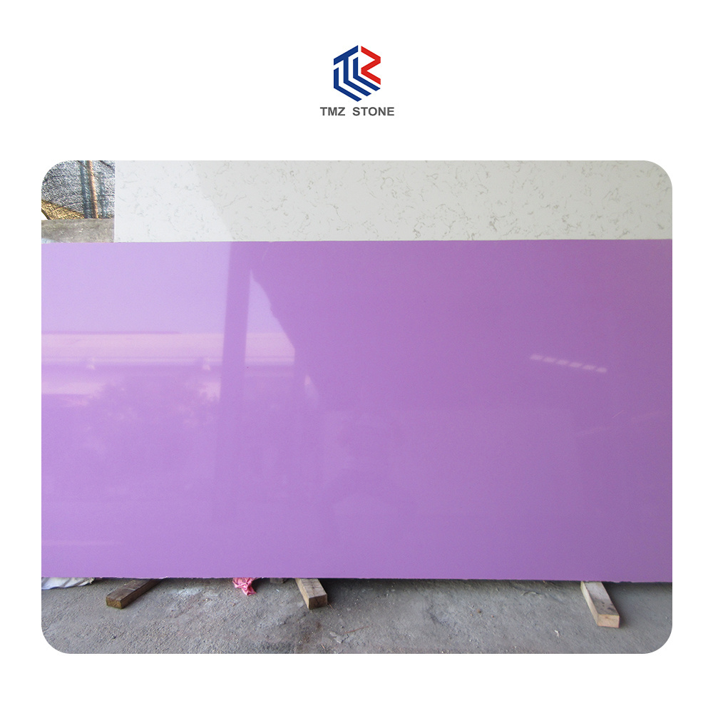 TMZ STONE ODM OEM Quarzo 2019 Taro Purple Quartz Slab for kitchen vanity top countertops