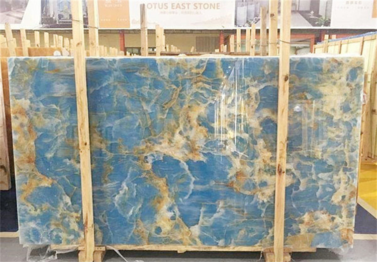 TMZ OEM/ODM onix Onice Top Blue Onyx Stone For Floor Countertop Blue Onyx Marble