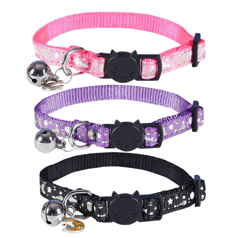 Fashion Adjustable Kitten Cat Sequin Collar Neck Strap Cat Accessories Pet Supplies