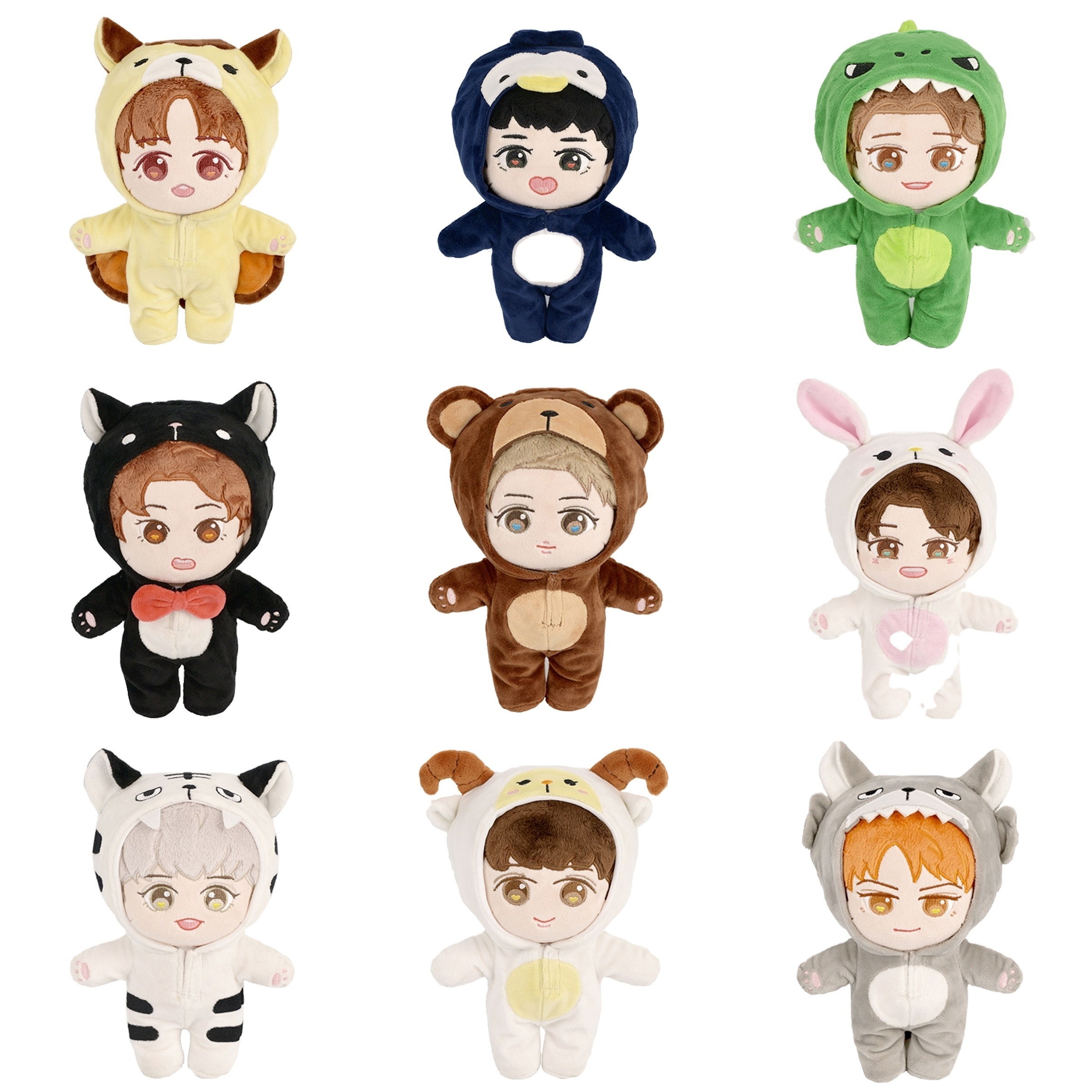 3d Face Plush Doll 15cm 20cm Plush Kpop Star Doll Plush Toys