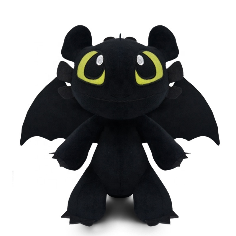 Accept OEM Order How To Train Your Dragon Night Fury Light Fury Plush Toy Toothless Dragon Plush Toy