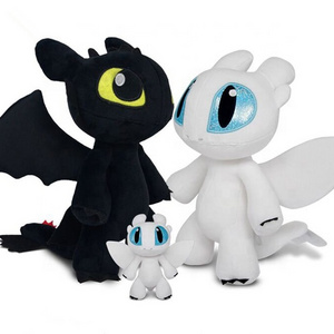 Accept OEM Order How To Train Your Dragon Night Fury Light Fury Plush Toy Toothless Dragon Plush Toy