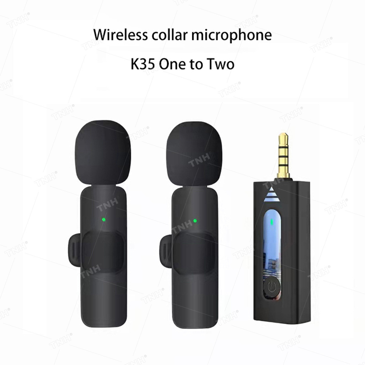 K35 One To Two Intelligent Noise Reduction Wireless Lavalier Microphone with 3.5mm Jack for Mobile Phone Camera Live Streaming