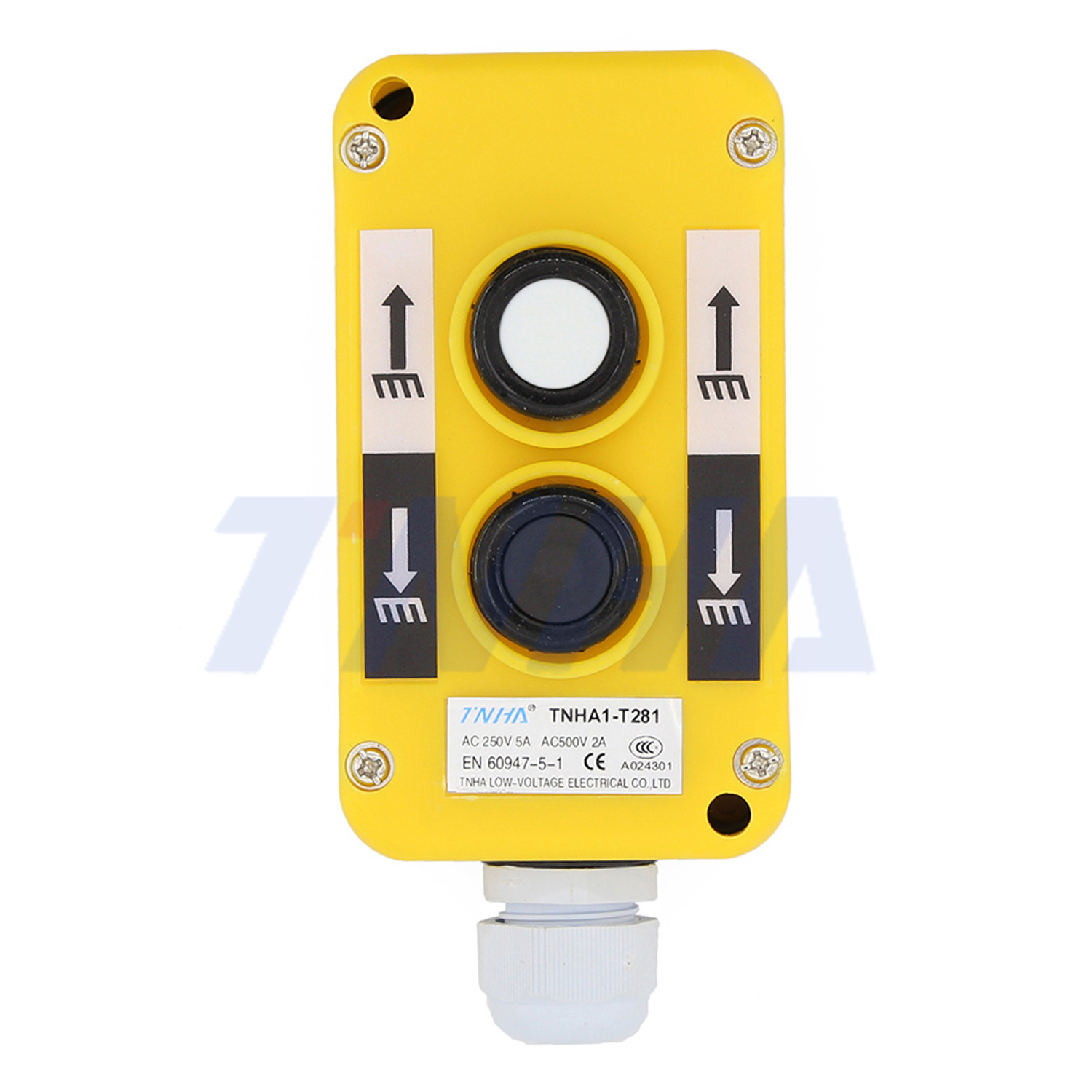 TNHA1-T281 2 Holes Spring Return Push Button Control Switch