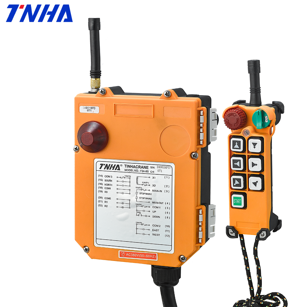 F24-6D 12V-220V universal industrial wireless crane remote control pump transmitter and receiver radio control system for hoist