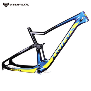 Trifox 27.5" / 29" Full Suspension Mountain Bike Frame 29er MTB Bicycle T800 Carbon Frame Thru Axle 12x148 Bicycle Frameset