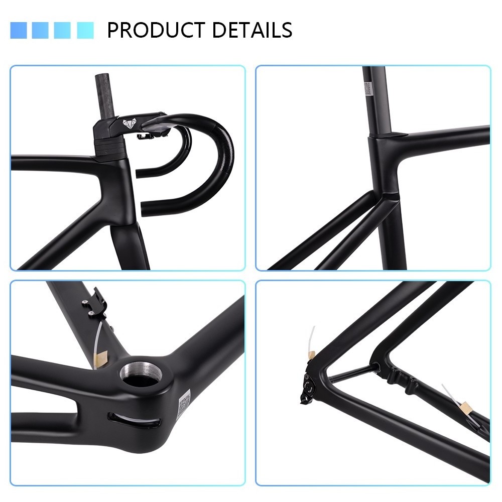 TRIFOX High Cost Performance 44cm/46cm / 48cm / 50cm / 52cm / 54cm 700C Carbon Fiber  Road Bike Frame