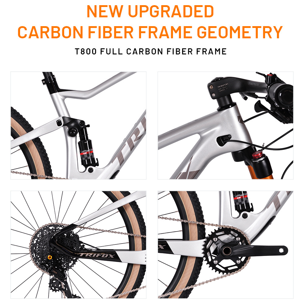 TRIFOX Ultra-light all-carbon fiber mountain bike  MTB Frame 12 speed Hydraulic Disc Brake 27.5 29er XC Suspension Mountain Bike