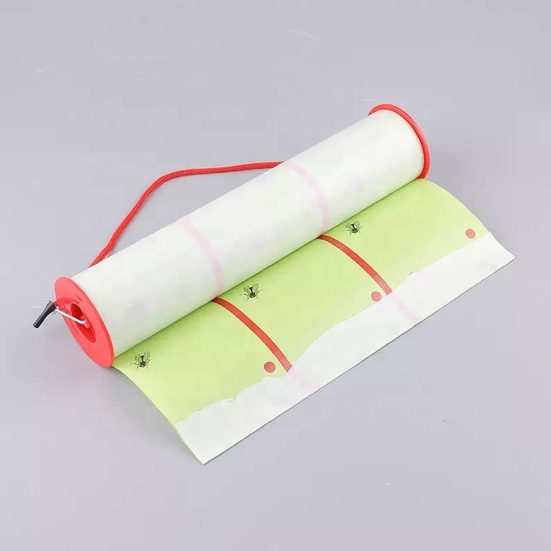 House Insect Catcher Hanging Sticky Fly Ribbon Strips Tape Fly Glue Roll