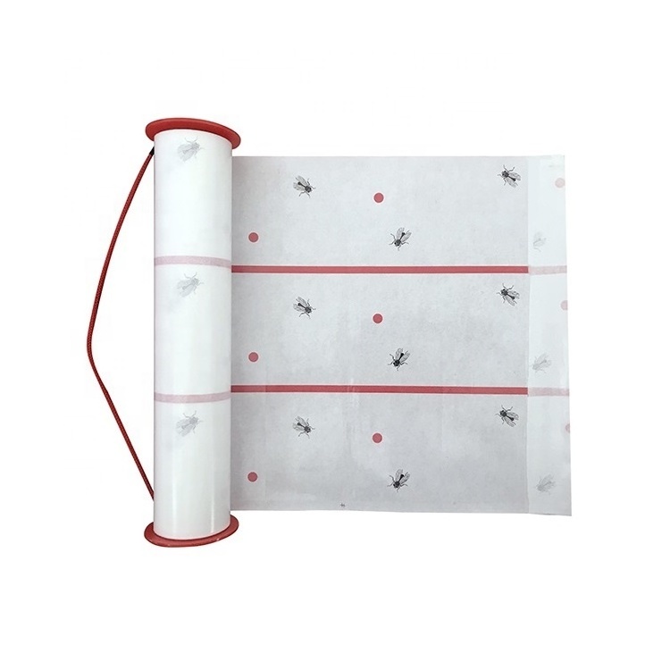 House Insect Catcher Hanging Sticky Fly Ribbon Strips Tape Fly Glue Roll