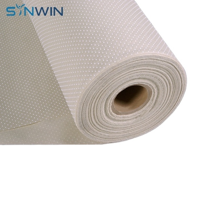 Mattress sofa bottom use fire retardant 100% pp perforated non woven fabric  anti skid non woven  fabric roll