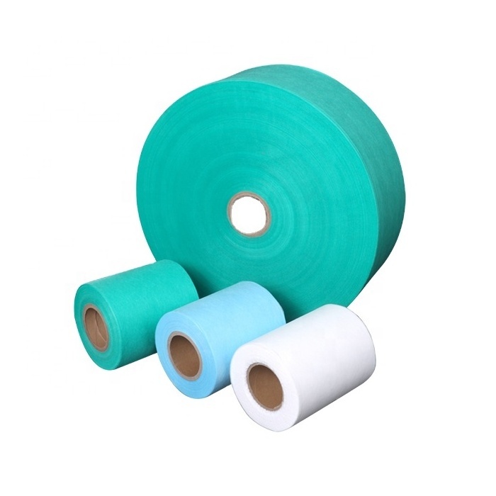 Medical non woven PP non woven fabric roll white blue  pink  green yellow black pp nonwoven for raw material