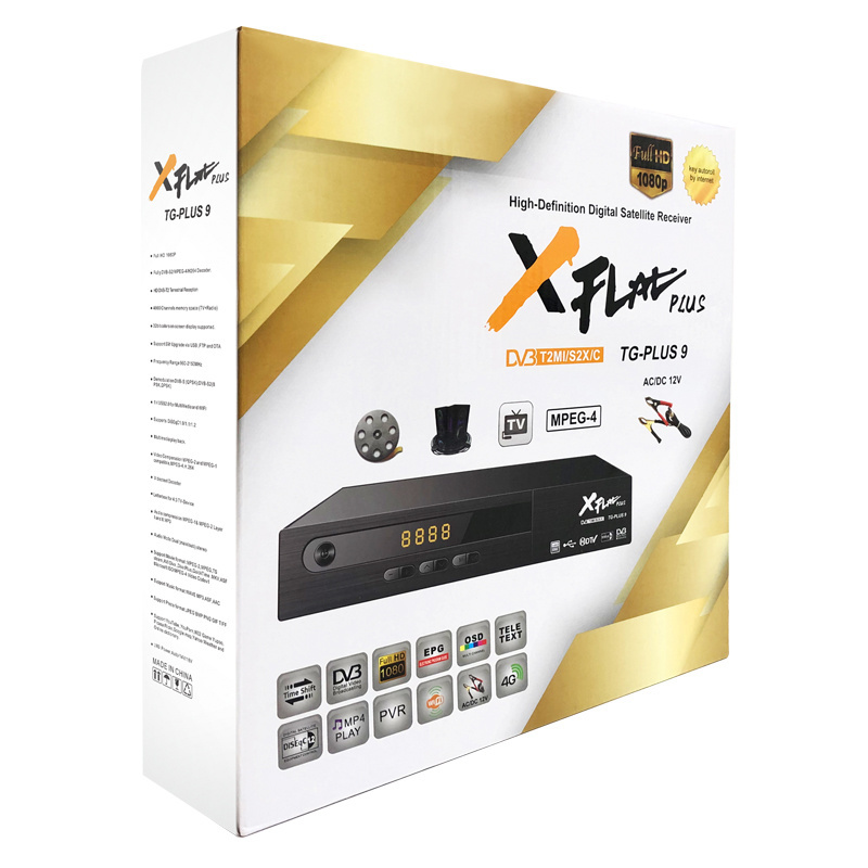 XFLAT PLUS TG-PLUS9 Combo dvb-t2 DVB-TDVB-T2/T Receiver TT PRO TV Box HD  , DVB S2 + T2 COMBO hot Africa