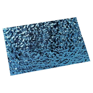 Hot sale blue decorative water wave stainless steel sheet for ceiling Colored water ripple mirror finish stainless steel plate