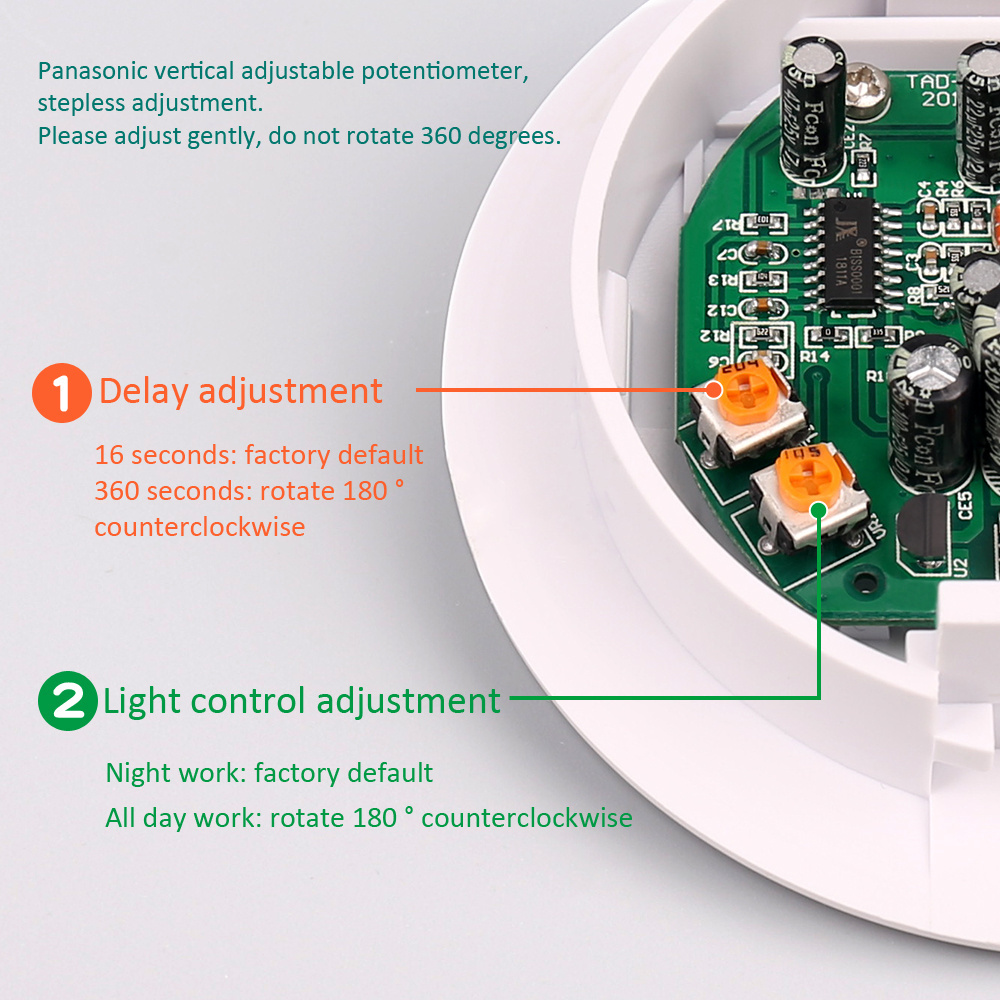 Ceiling mounted 12v pir motion detector sensor switches infrared light motion sensor