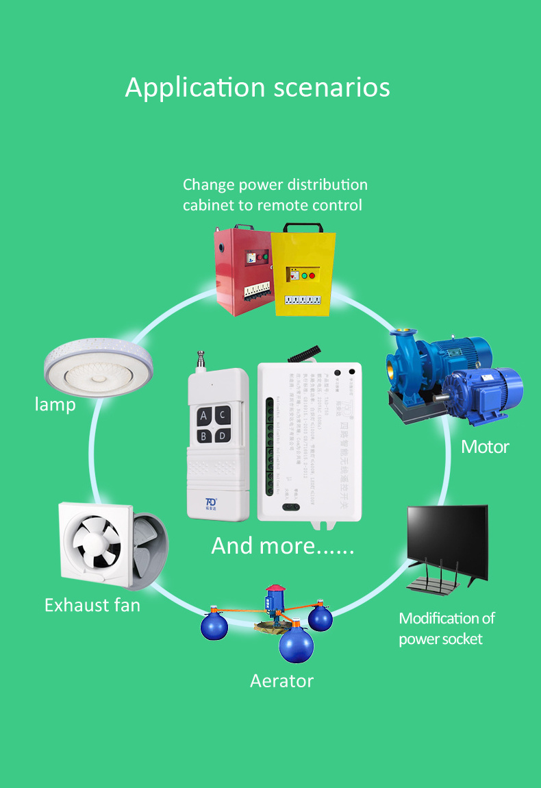 Actuator and DC Motor Remote Control Unit learning Code 433MHz ON/OFF Digital RF Remote Control Switch Wireless For Light Lamp